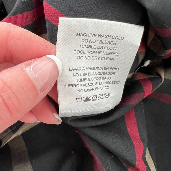 Pendleton Womens S Waterproof Belted Trench Jacket Red Longline Plaid Lined - Picture 8 of 13